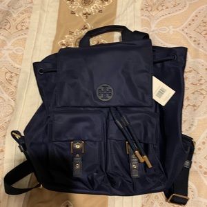 NWT Tory Burch Nylon Backpack navy
